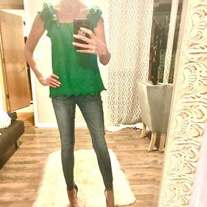 Sleeveless eyelet top